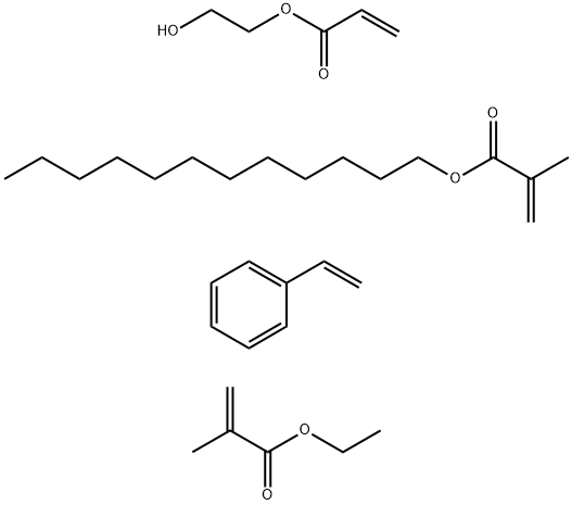 2-甲基-2-丙烯酸十二烷(基)酯与苯乙烯, 70942-12-0, 结构式