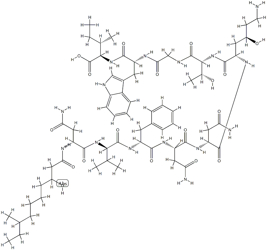 70943-83-8 N2-(3-Hydroxy-8-methyl-1-oxodecyl)-D-Asn-D-Val-D-Phe-L-Asn-D-Asn-[(4R)-4-hydroxy-L-Lys-]-D-aThr-Gly-D-Trp-D-aIle-OH