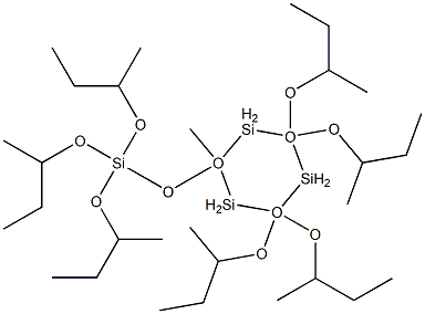 Silicic acid tris(1-methylpropyl)2-methyl-4,4,6,6-tetrakis(1-methylpropoxy)cyclohexanetrisiloxane-2-yl ester Structure