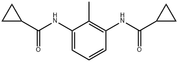 N,N′-(2-Methyl-1,3-phenylene)bis[cyclopropanecarboxamide] 化学構造式