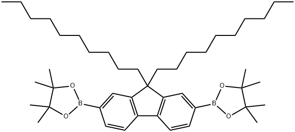 2,2'-(9,9-二癸基-9H-芴-2,7-二基)双[4,4,5,5-四甲基-1,3,2-二氧杂硼杂环戊烷 结构式