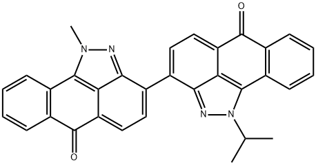 1-Methyl-1'-(1-methylethyl)[3,3'-bianthra[1,9-cd]pyrazole]-6,6'(1H,1'H)-dione Structure