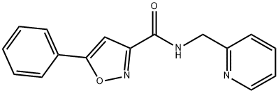 5-phenyl-N-(2-pyridinylmethyl)-3-isoxazolecarboxamide 结构式