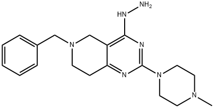 [4-benzyl-9-(4-methylpiperazin-1-yl)-4,8,10-triazabicyclo[4.4.0]deca-7 ,9,11-trien-7-yl]hydrazine 化学構造式