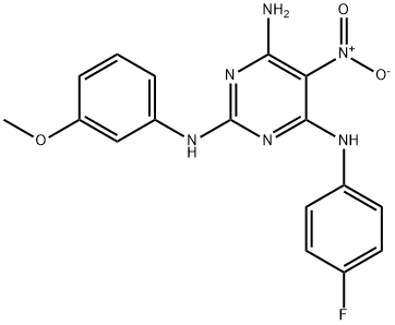 N~4~-(4-fluorophenyl)-N~2~-(3-methoxyphenyl)-5-nitropyrimidine-2,4,6-triamine|