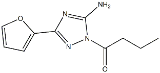 1-butyryl-3-(2-furyl)-1H-1,2,4-triazol-5-amine 结构式