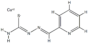 2-formylpyridine thiosemicarbazonato copper(II) 化学構造式