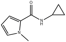 N-シクロプロピル-1-メチル-1H-ピロール-2-カルボキサミド 化学構造式