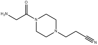 3-[4-(2-aminoacetyl)piperazin-1-yl]propanenitrile Structure