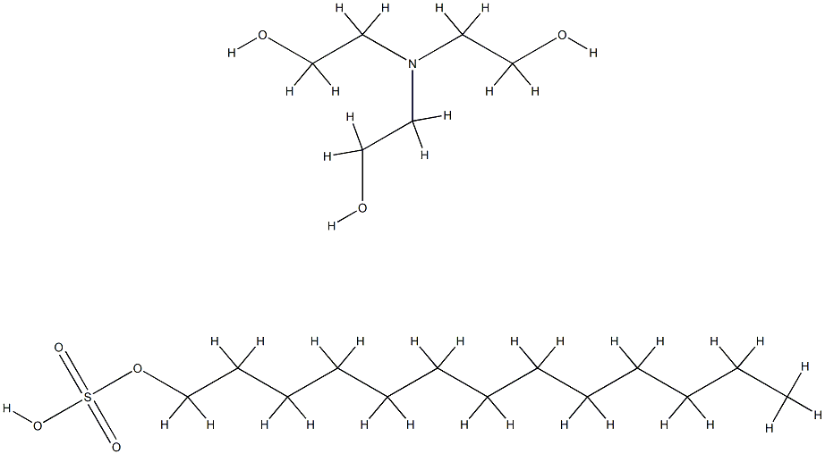 tridecyl hydrogen sulphate, compound with 2,2',2''-nitrilotris[ethanol] (1:1) Struktur