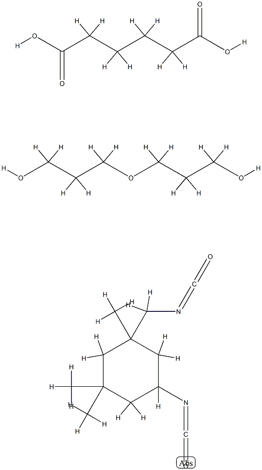 Hexanedioic acid, polymer with 5-isocyanato-1-(isocyanatomethyl)-1,3,3-trimethylcyclohexane and oxybispropanol 结构式