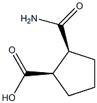 Cyclopentanecarboxylic acid, 2-(aminocarbonyl)-, (1R,2S)-rel-(-)- (9CI) 化学構造式