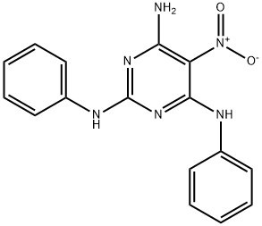 5-nitro-N~2~,N~4~-diphenylpyrimidine-2,4,6-triamine Struktur