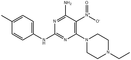 6-(4-ethylpiperazin-1-yl)-N~2~-(4-methylphenyl)-5-nitropyrimidine-2,4-diamine|