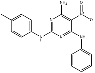 N~2~-(4-methylphenyl)-5-nitro-N~4~-phenylpyrimidine-2,4,6-triamine Structure
