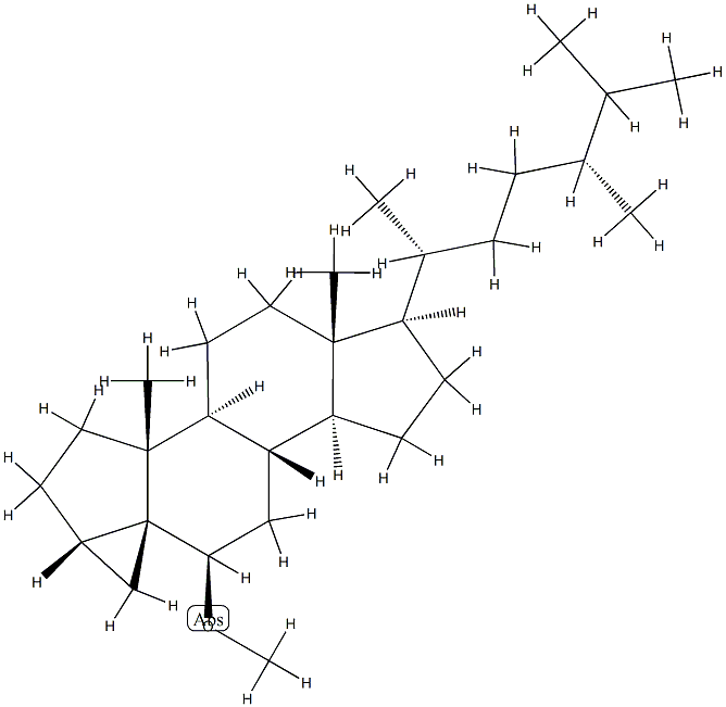 (3β,5α,6β,24R)-6-Methoxy-3,5-cycloergostane Structure