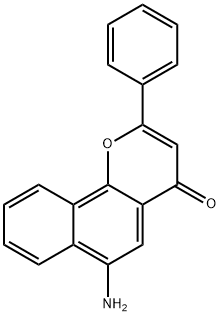 4H-Naphtho[1,2-b]pyran-4-one,6-amino-2-phenyl-(9CI) Structure