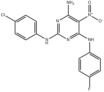 N~2~-(4-chlorophenyl)-N~4~-(4-fluorophenyl)-5-nitropyrimidine-2,4,6-triamine|