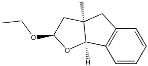 2H-Indeno[1,2-b]furan,2-ethoxy-3,3a,4,8b-tetrahydro-3a-methyl-,(2R,3aR,8bS)-rel-(9CI) Struktur