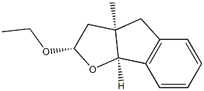 2H-Indeno[1,2-b]furan,2-ethoxy-3,3a,4,8b-tetrahydro-3a-methyl-,(2R,3aS,8bR)-rel-(9CI) 化学構造式