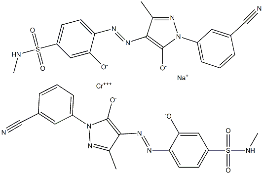 71701-16-1 sodium bis[-4-[[1-(3-cyanophenyl)-4,5-dihydro-3-methyl-5-oxo-1H-pyrazol-4-yl]azo]-3-hydroxy-N-methylbenzene-1-sulphonamidato(2-)]chromate(1-)