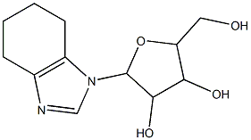 2-(hydroxymethyl)-5-(4,5,6,7-tetrahydrobenzoimidazol-1-yl)oxolane-3,4- diol,71734-90-2,结构式