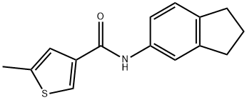 3-Thiophenecarboxamide,N-(2,3-dihydro-1H-inden-5-yl)-5-methyl-(9CI) 结构式