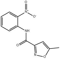 3-Isoxazolecarboxamide,5-methyl-N-(2-nitrophenyl)-(9CI) 结构式