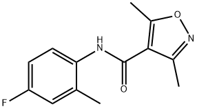 4-Isoxazolecarboxamide,N-(4-fluoro-2-methylphenyl)-3,5-dimethyl-(9CI) 化学構造式