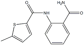 2-Thiophenecarboxamide,N-[2-(aminocarbonyl)phenyl]-5-methyl-(9CI) 化学構造式