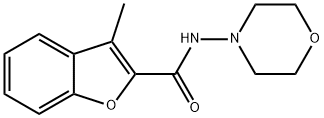 2-Benzofurancarboxamide,3-methyl-N-4-morpholinyl-(9CI) 化学構造式