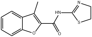 2-Benzofurancarboxamide,N-(4,5-dihydro-2-thiazolyl)-3-methyl-(9CI) 化学構造式