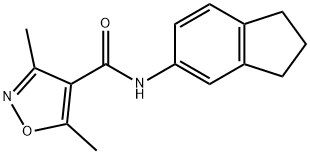 4-Isoxazolecarboxamide,N-(2,3-dihydro-1H-inden-5-yl)-3,5-dimethyl-(9CI) 结构式