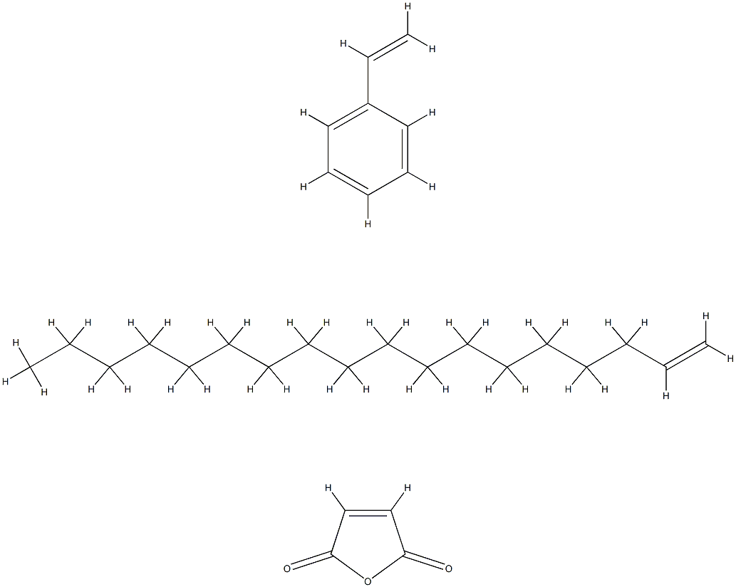 2,5-Furandione, polymer with ethenylbenzene and 1-octadecene 化学構造式