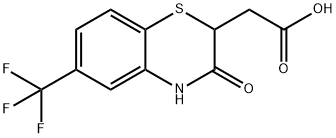 3-OXO-6-(TRIFLUOROMETHYL)-3,4-DIHYDRO-2H-1,4-BENZOTHIAZIN-2-YL]ACETIC ACID Struktur