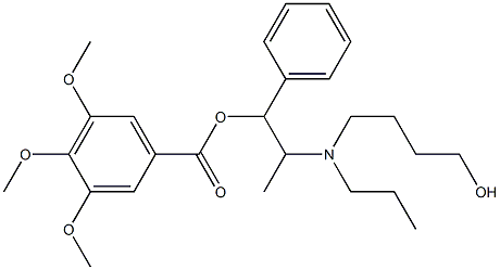 α-[1-[N-(4-Hydroxybutyl)-N-propylamino]ethyl]benzyl=3,4,5-trimethoxybenzoate Structure