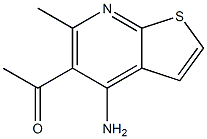 1-(4-amino-6-methylthieno[2,3-b]pyridin-5-yl)ethanone 结构式