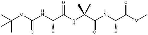 tert-butyloxycarbonyl-alanyl-aminoisobutyryl-alanyl methyl ester Struktur