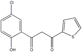 1-(5-氯-2-羟基苯基)-3-(2-噻吩基)-1,3-丙二酮, 7209-69-0, 结构式