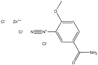 Benzenediazonium, 5-(aminocarbonyl)-2-methoxy-, trichlorozincate(1-) (1:1),72139-05-0,结构式