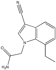 1H-Indole-1-acetamide,3-cyano-7-ethyl-(9CI) Struktur