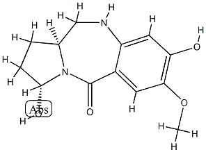 5H-Pyrrolo(2,1-c)(1,4)benzodiazepin-5-one, 1,2,3,10,11,11a-hexahydro-3 ,8-dihydroxy-7-methoxy-, (3R-cis)-|
