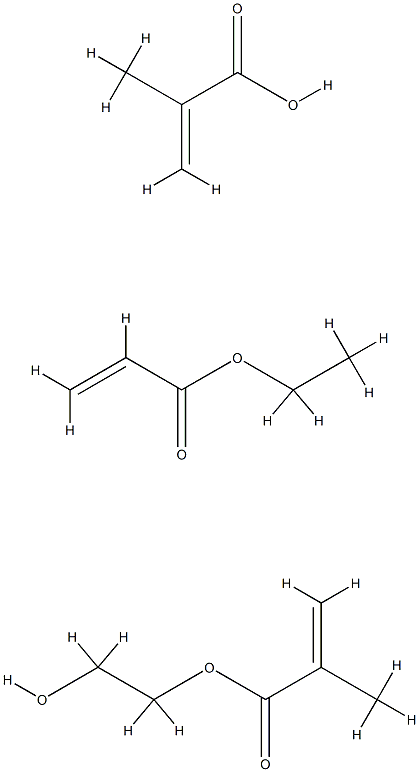 2-甲基-2-丙烯酸与丙烯酸乙酯和聚乙二醇单甲基丙烯酸-C12-14-烷基醚的聚合物 结构式