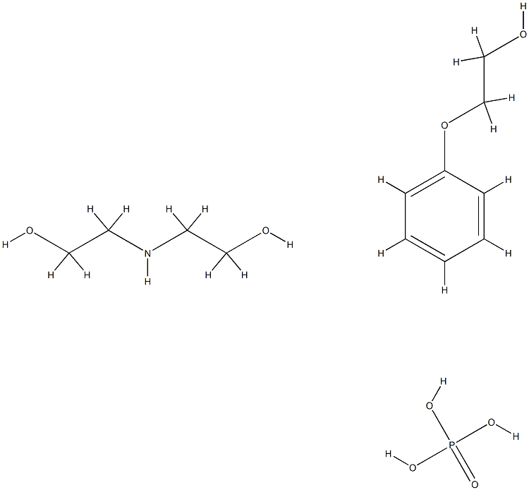 Ethanol, 2,2'-iminobis-, compd. with α-phenyl-ω-hydroxypoly( oxy-1,2-ethanediyl) phosphate 结构式