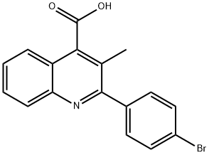 2-(4-bromophenyl)-3-methylquinoline-4-carboxylic acid Struktur