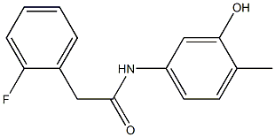 2-(2-fluorophenyl)-N-(3-hydroxy-4-methylphenyl)acetamide Structure