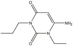 Uracil, 6-amino-3-ethyl-1-propyl- mixed with 6-amino-1-ethyl-3-propyluracil (4:1) Structure