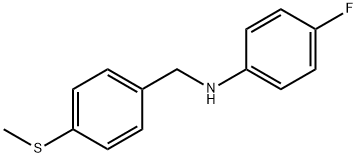 4-fluoro-N-{[4-(methylsulfanyl)phenyl]methyl}aniline,723753-80-8,结构式