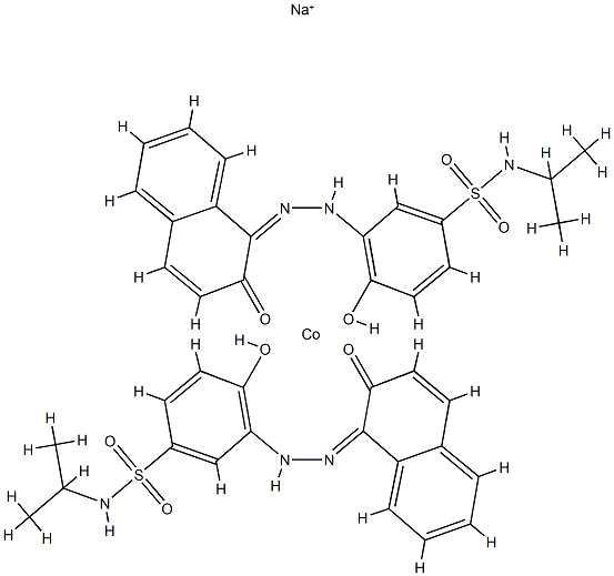 sodium bis[4-hydroxy-3-[(2-hydroxy-1-naphthyl)azo]-N-isopropylbenzenesulphonamidato(2-)]cobaltate(1-) Structure