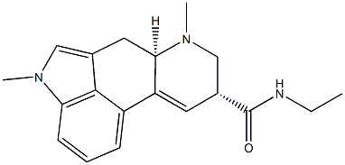 9,10-Didehydro-1,6-dimethyl-N-ethylergoline-8β-carboxamide Structure